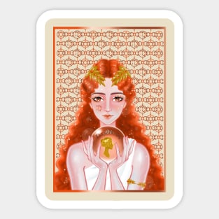 Virgo Carnelian Sticker